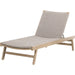 Delano Outdoor Chaise by Four Hands. Made from solid fsc®-certified teak, 100% polypropylene, stainless steel in a coastal style.