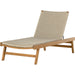 Delano Outdoor Chaise by Four Hands. Made from solid fsc®-certified teak, 100% polypropylene, stainless steel in a coastal style.