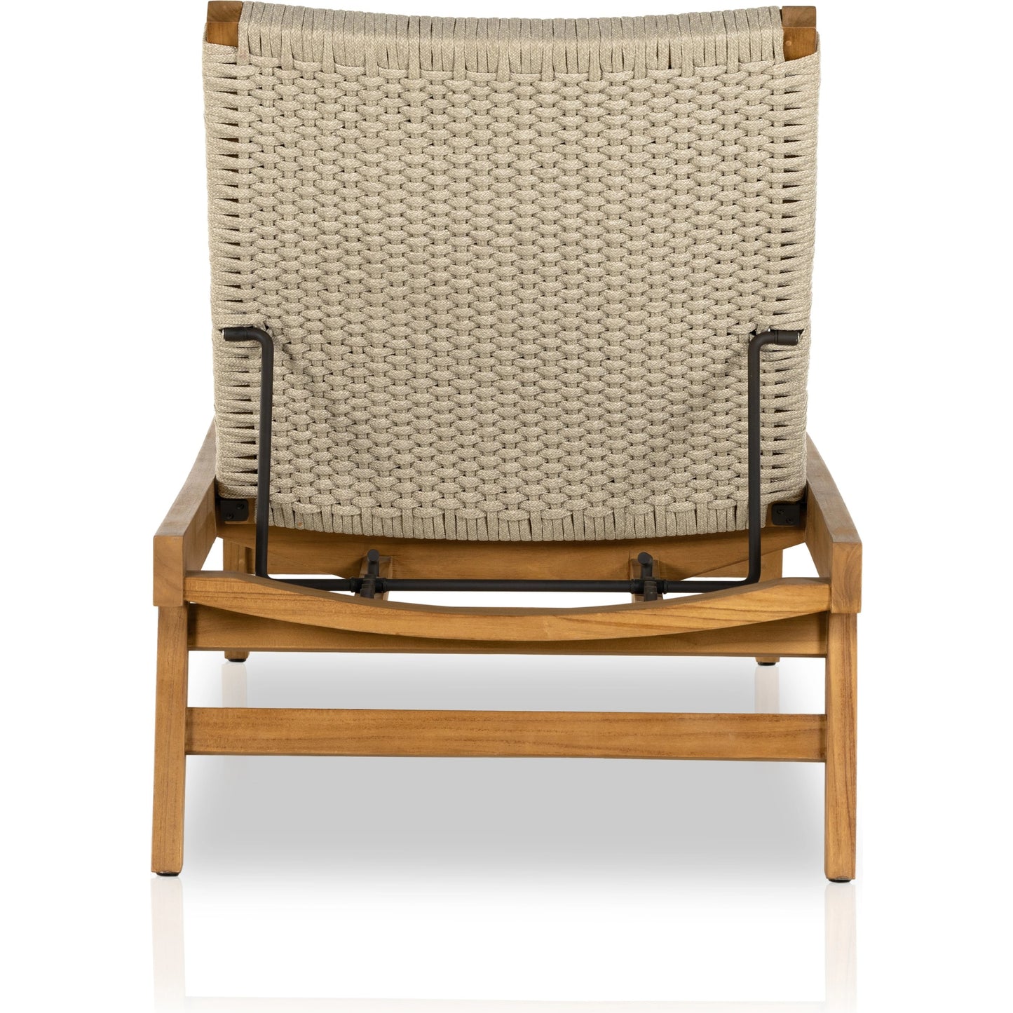 026 SI-1977243 | Additional Silo | Delano Outdoor Chaise by Four Hands. Made from solid fsc®-certified teak, 100% polypropylene, stainless steel in a coastal style.