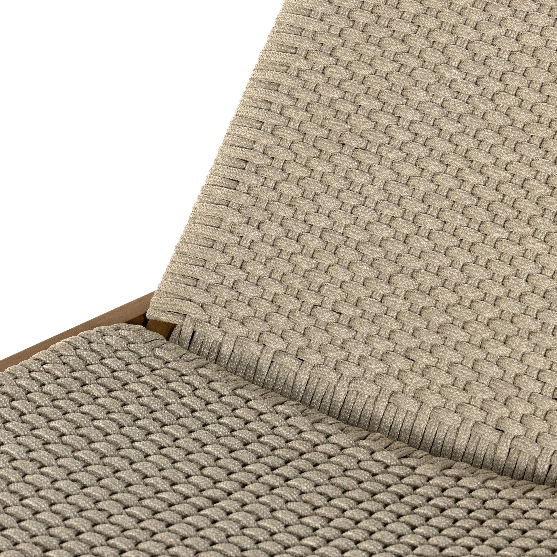 Delano Outdoor Chaise by Four Hands. Made from solid fsc®-certified teak, 100% polypropylene, stainless steel in a coastal style.