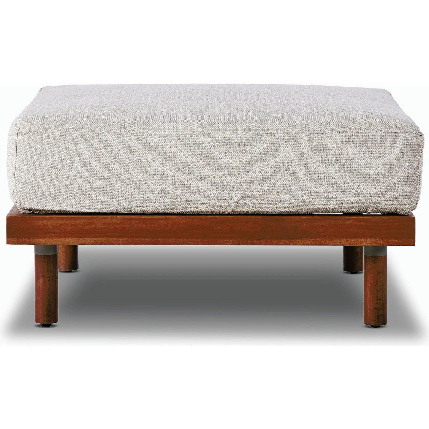 008 SI-2158128 | Additional Silo | Culver Outdoor Ottoman by Four Hands in faye sand. Made from 100% olefin, solid fsc®-certified teak, 91% polyurethane foam pad, 9% polyester fiber batting in a modern style.