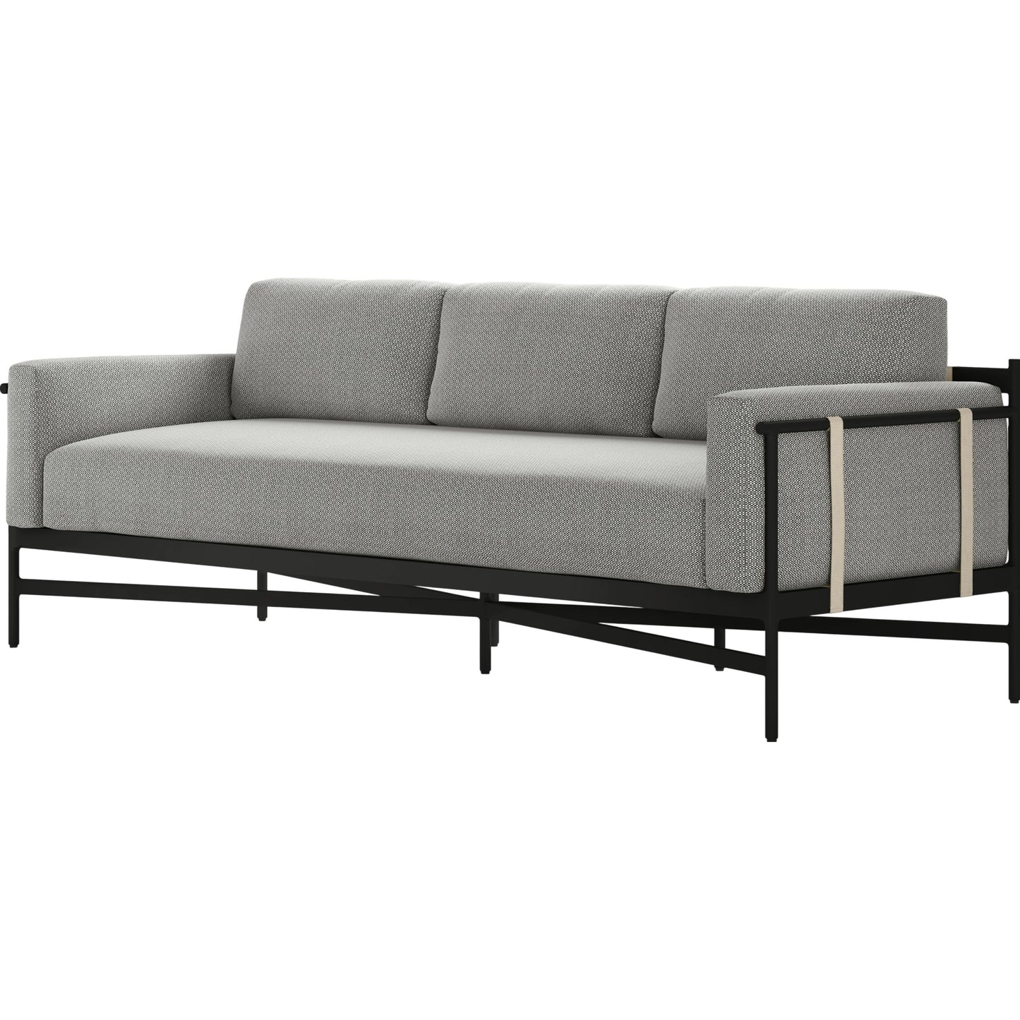 003 SI-2001454 | Primary Silo | Hearst 99" Outdoor Sofa by Four Hands in bronze. Made from 100% olefin, aluminum, 100% polypropylene in a modern style.