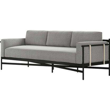 Hearst 99" Outdoor Sofa by Four Hands in bronze. Made from 100% olefin, aluminum, 100% polypropylene in a modern style.
