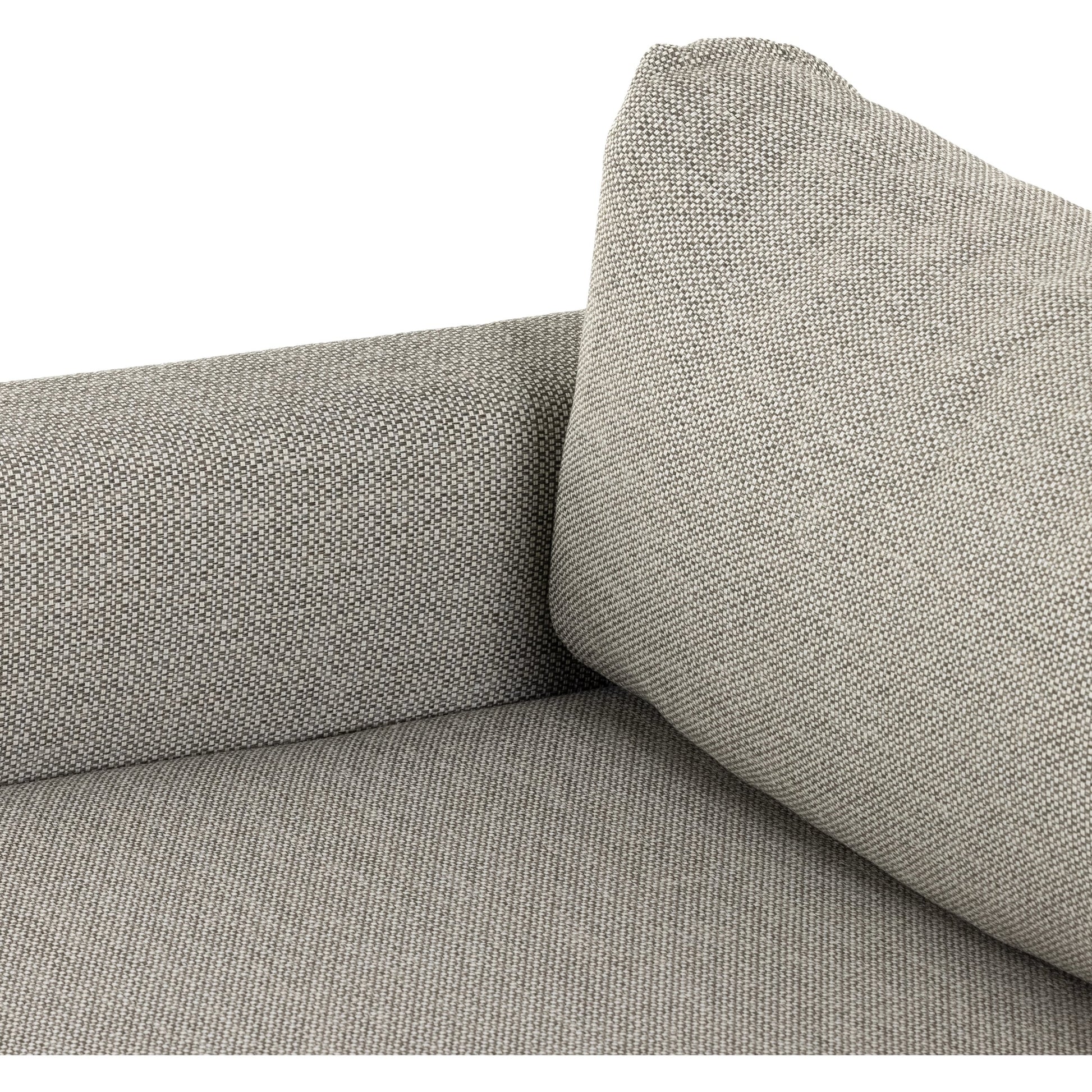 Hearst 99" Outdoor Sofa by Four Hands in bronze. Made from 100% olefin, aluminum, 100% polypropylene in a modern style.