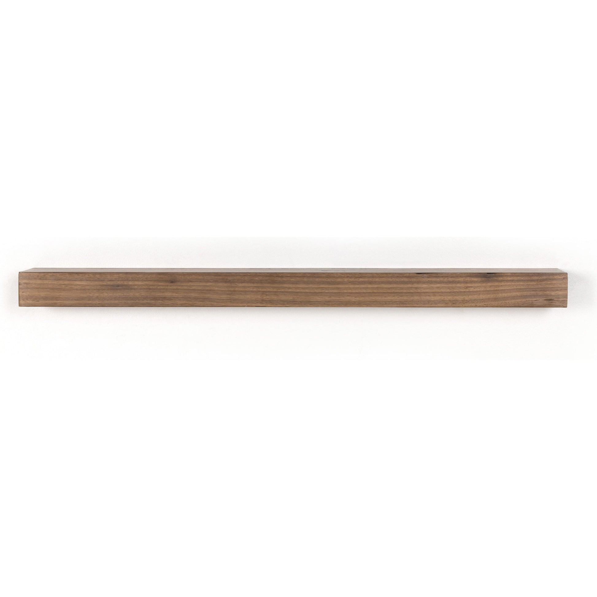 Cain Floating Shelf by Four Hands in gold guanacaste. Made from thick guanacaste veneer in a transitional style.