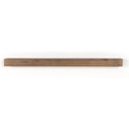 Cain Floating Shelf by Four Hands in gold guanacaste. Made from thick guanacaste veneer in a transitional style.