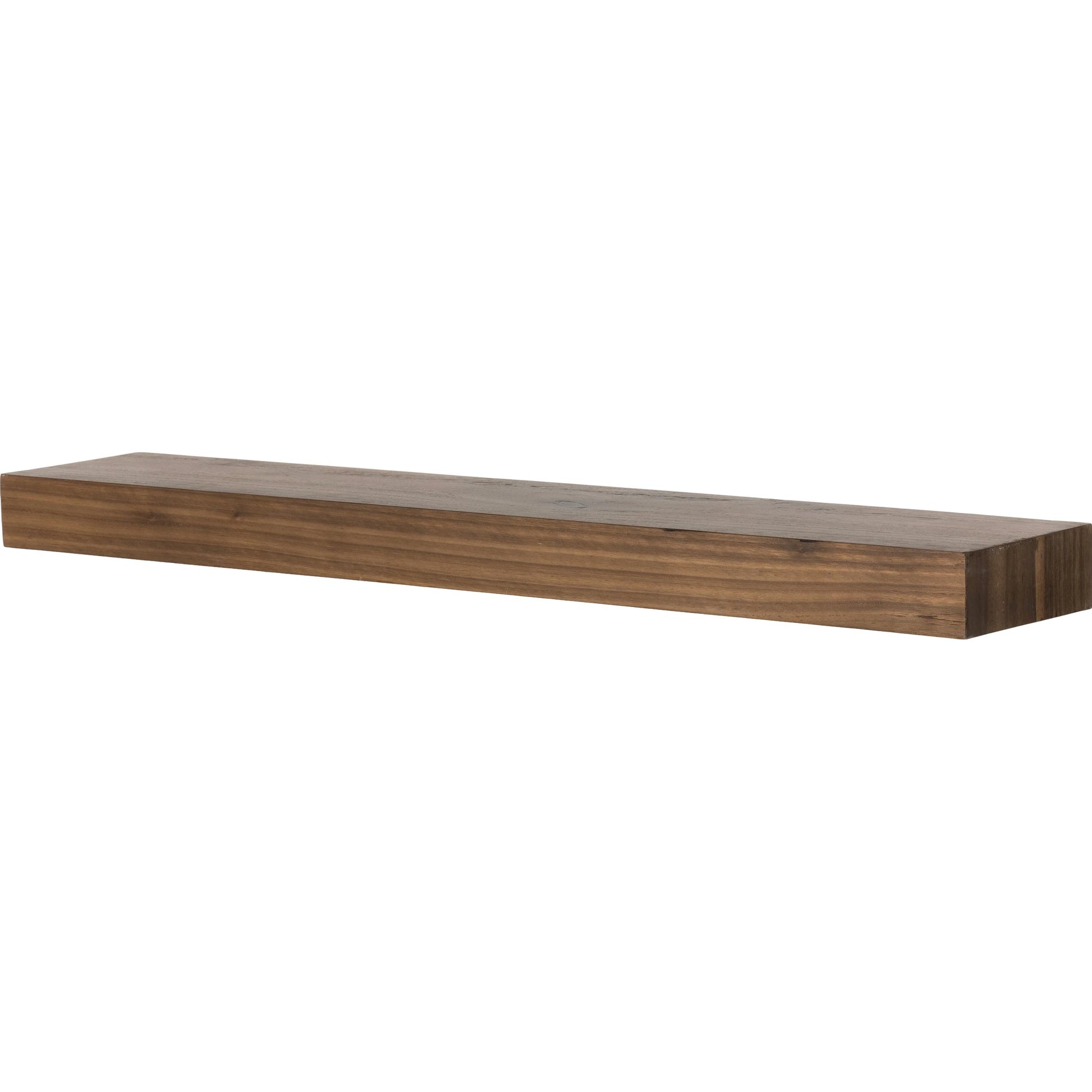 Cain Floating Shelf by Four Hands in gold guanacaste. Made from thick guanacaste veneer in a transitional style.