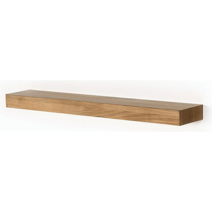Cain Floating Shelf by Four Hands in gold guanacaste. Made from thick guanacaste veneer in a transitional style.
