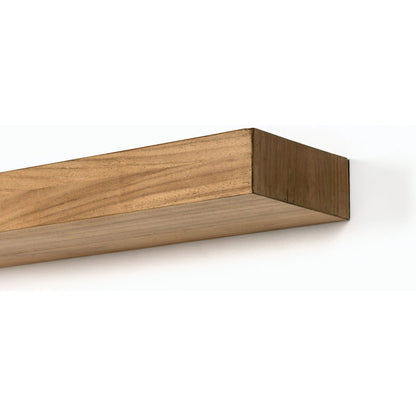 Cain Floating Shelf by Four Hands in gold guanacaste. Made from thick guanacaste veneer in a transitional style.
