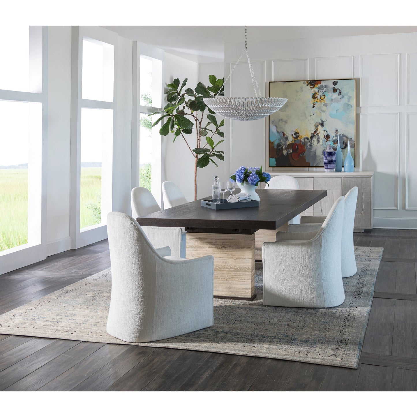 003 SI-1823415 | Lifestyle | Venerato Dining Table by Artistica Home in mocha brown. Made from unique in a transitional style.