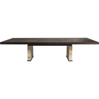 Venerato Dining Table by Artistica Home in mocha brown. Made from unique in a transitional style.