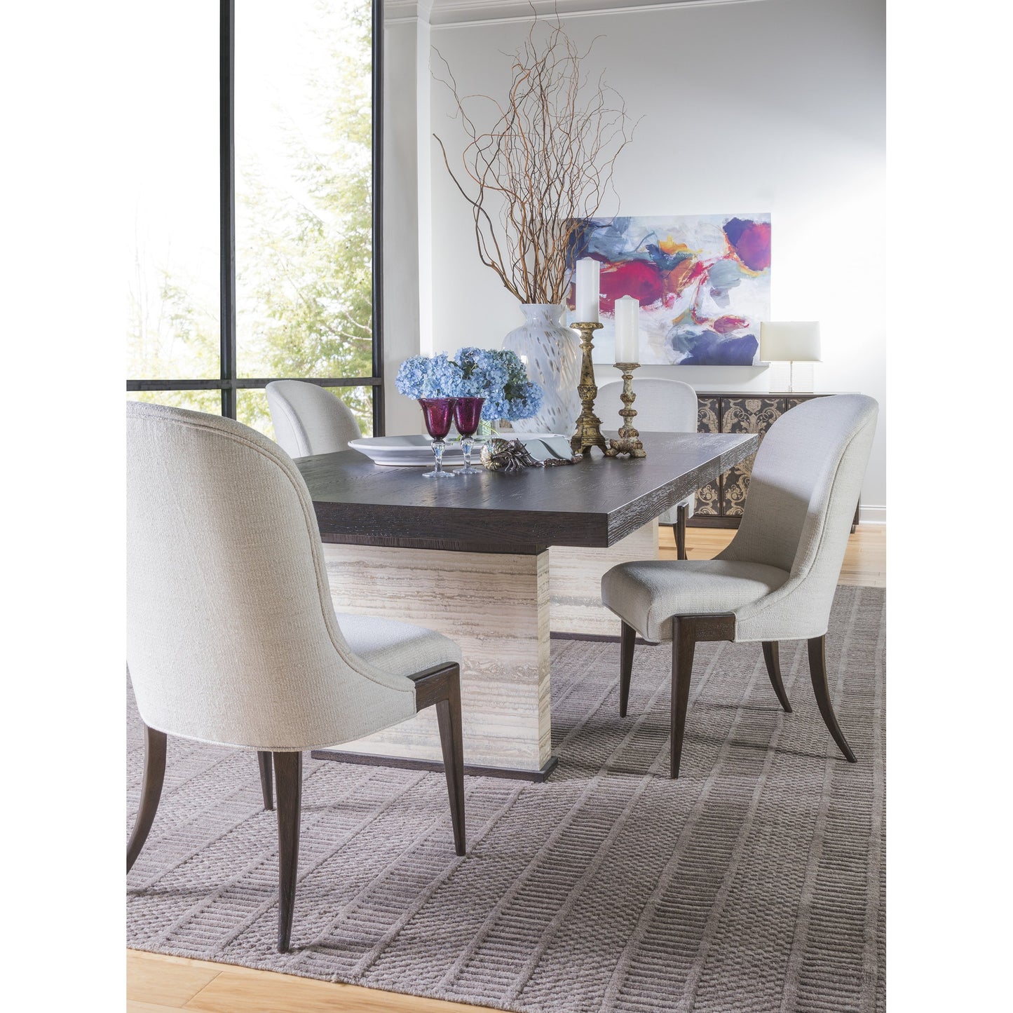 001 SI-1823415 | Lifestyle | Venerato Dining Table by Artistica Home in mocha brown. Made from unique in a transitional style.