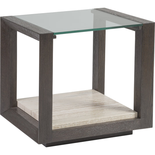 Venerato End Table by Artistica Home in mocha brown. Made from unique in a transitional style.