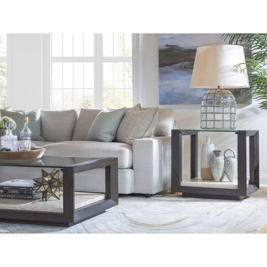 Venerato End Table by Artistica Home in mocha brown. Made from unique in a transitional style.