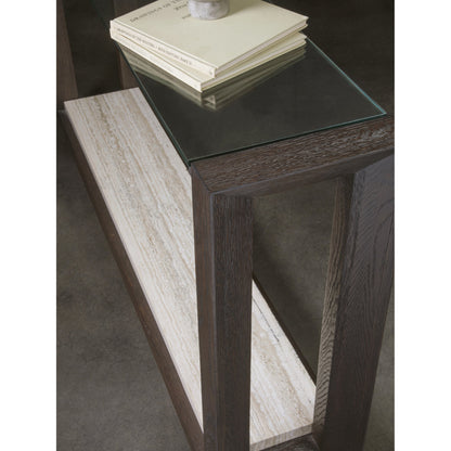 Venerato Console by Artistica Home in mocha brown. Made from unique in a transitional style.
