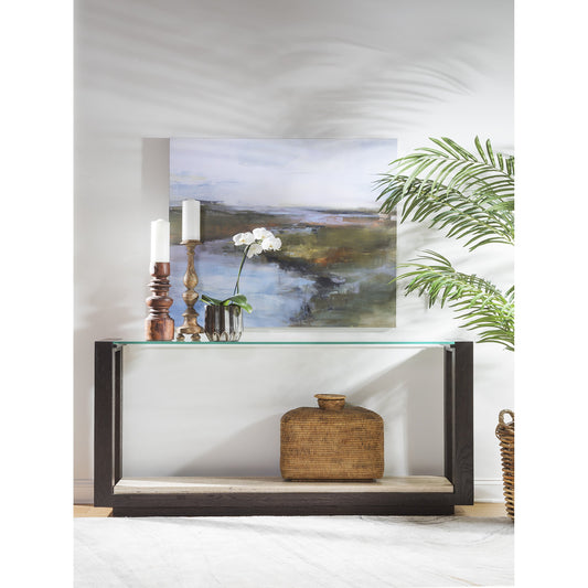 Venerato Console by Artistica Home in mocha brown. Made from unique in a transitional style.