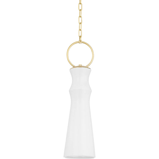 Borden 1 Light Pendant by Hudson Valley. Made from ceramic in a modern style.