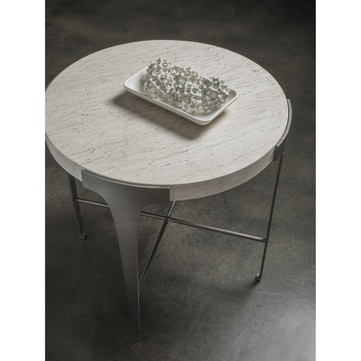 003 SI-1823396 | Lifestyle | Cachet End Table by Artistica Home in silver leaf. Made from unique in a transitional style.