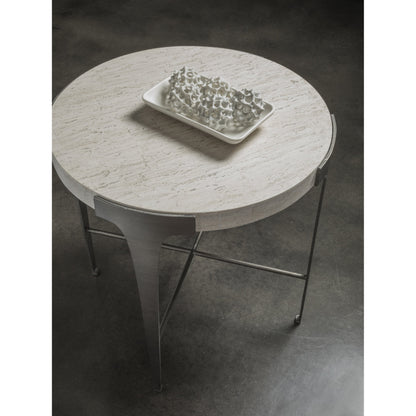Cachet End Table by Artistica Home in silver leaf. Made from unique in a transitional style.