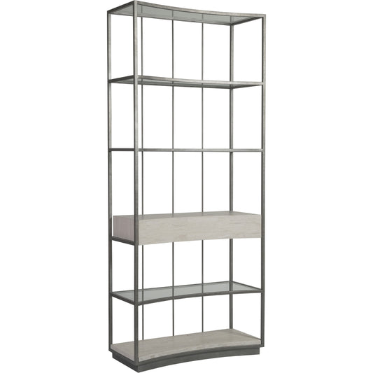 Cachet Etagere by Artistica Home in silver leaf. Made from unique in a transitional style.