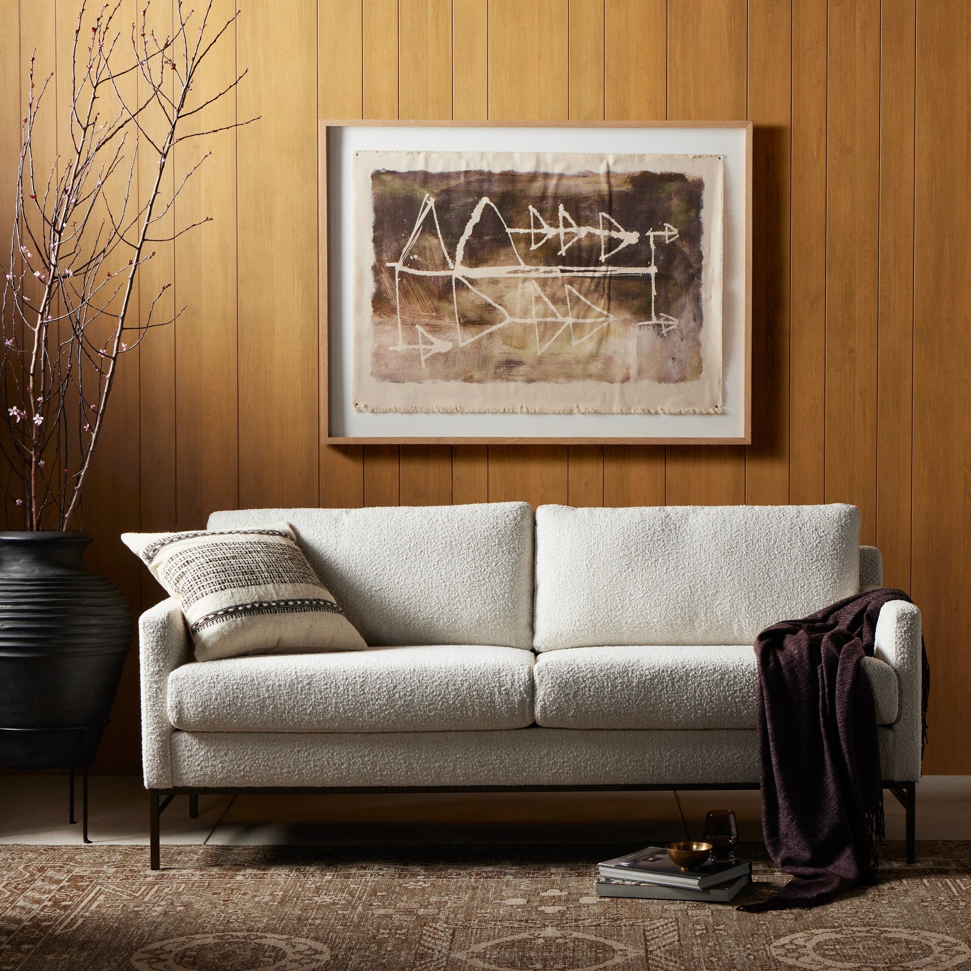 Vanna Sofa by Four Hands. Made from 95% polyester, 5% acrylic, iron, 100% polyester in a modern style.