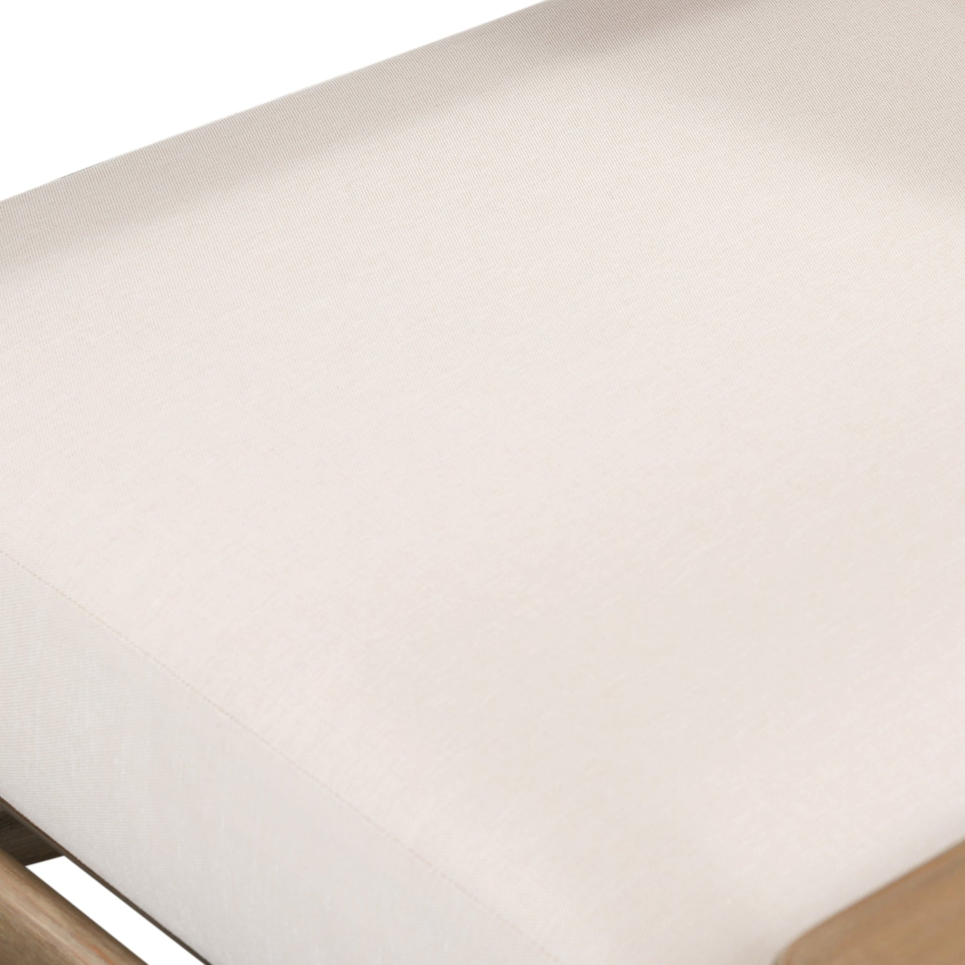 Rosen Outdoor Chair by Four Hands in lakin oat. Made from 100% olefin, solid fsc®-certified eucalyptus, 98% polypropylene, 2% polyester in a coastal style.