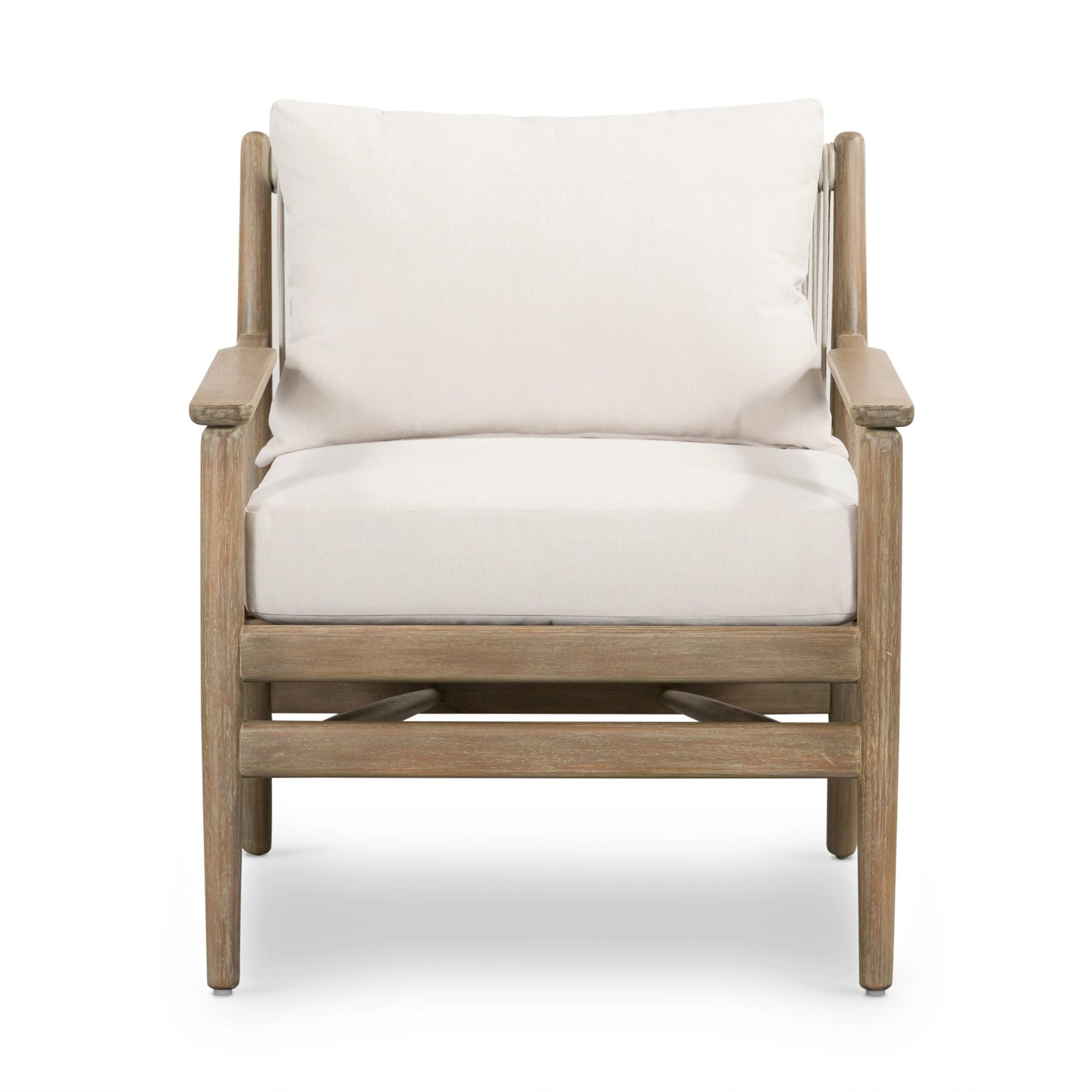 004 SI-1716558 | Additional Silo | Rosen Outdoor Chair by Four Hands in lakin oat. Made from 100% olefin, solid fsc®-certified eucalyptus, 98% polypropylene, 2% polyester in a coastal style.