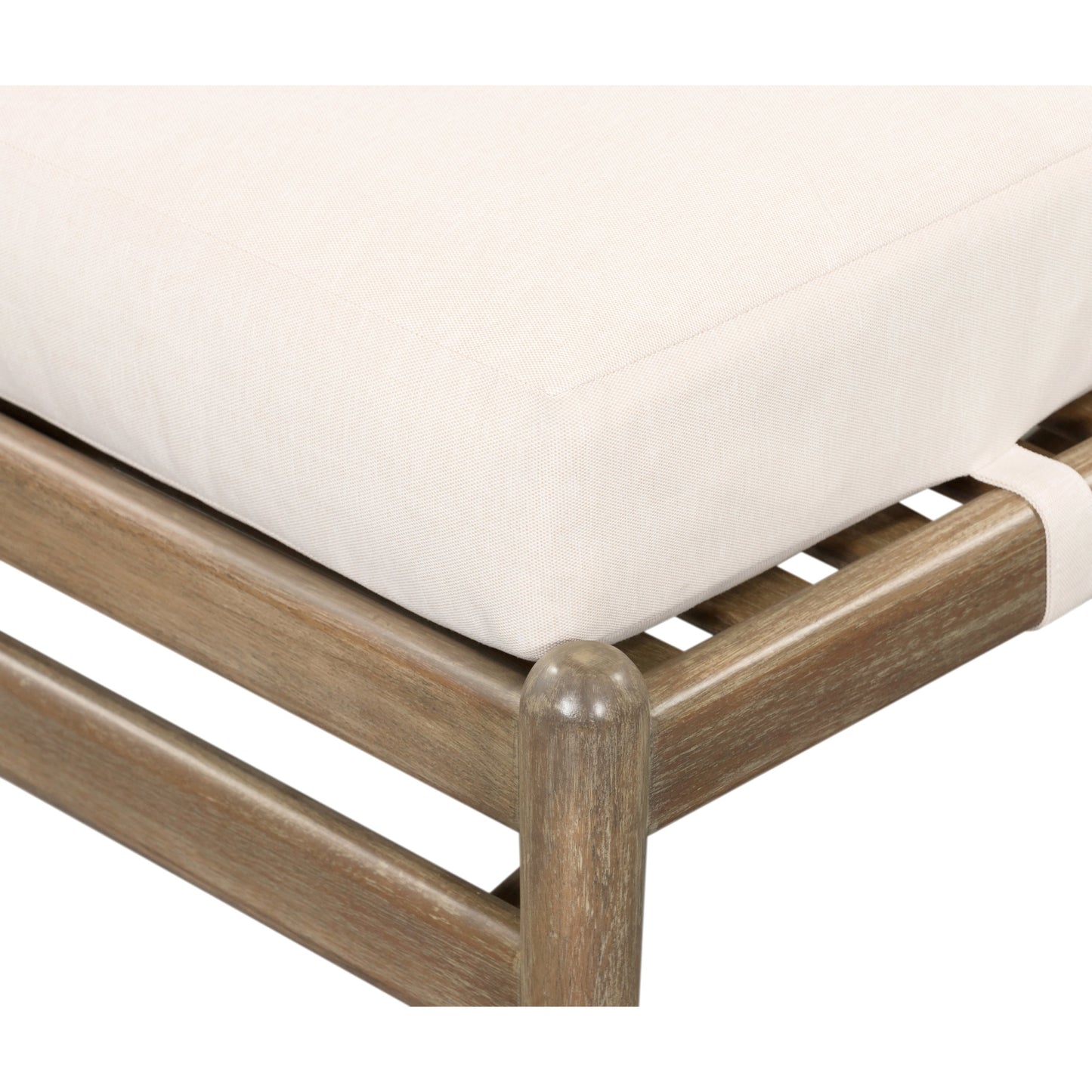 007 SI-1716559 | Additional Silo | Rosen Outdoor Chaise by Four Hands in lakin oat, natural eucalyptus fsc, natural rope. Made from 100% olefin, solid fsc®-certified eucalyptus, 98% polypropylene, 2% polyester in a coastal style.