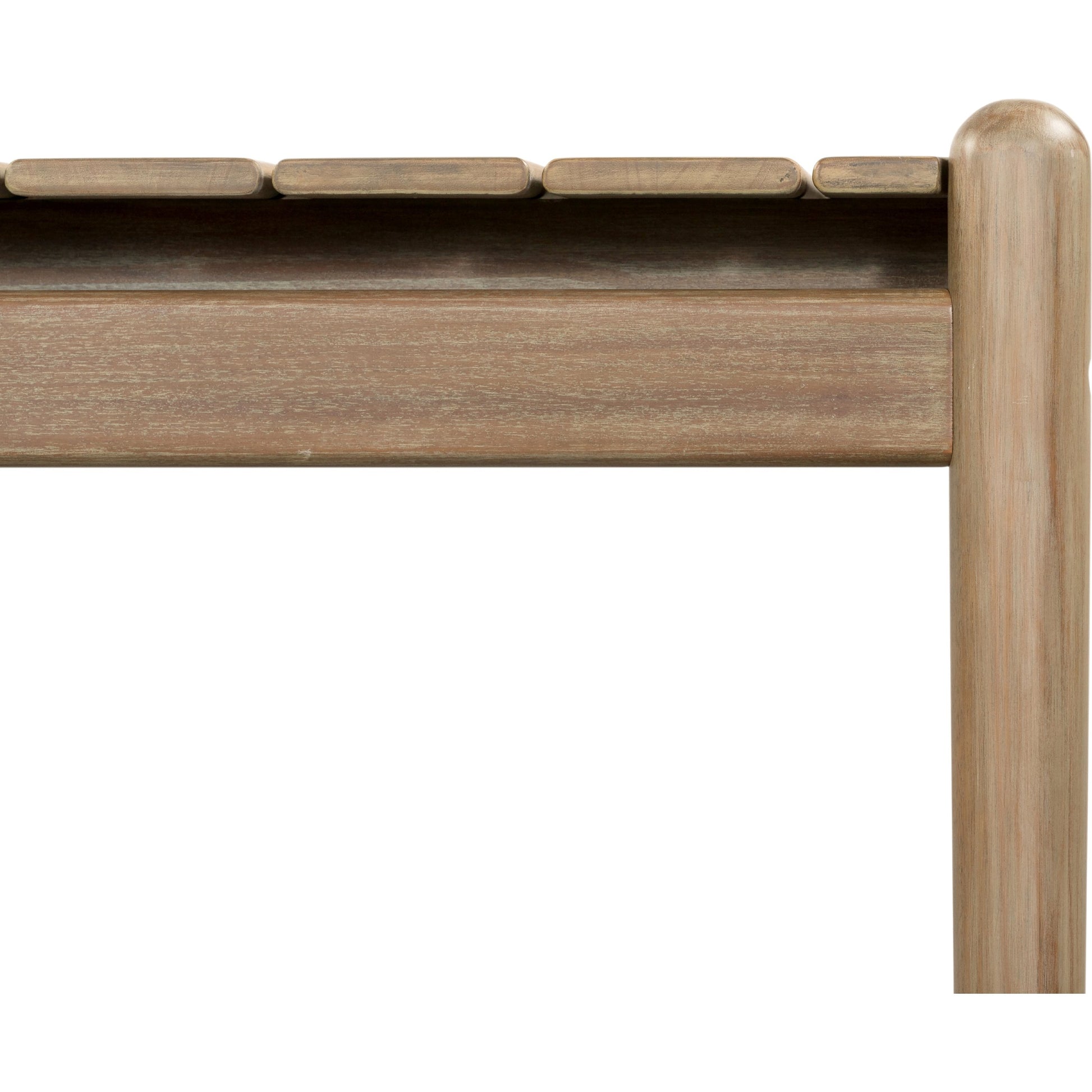 Rosen Outdoor Dining Table by Four Hands in natural eucalyptus. Made from solid fsc®-certified eucalyptus in a modern style.