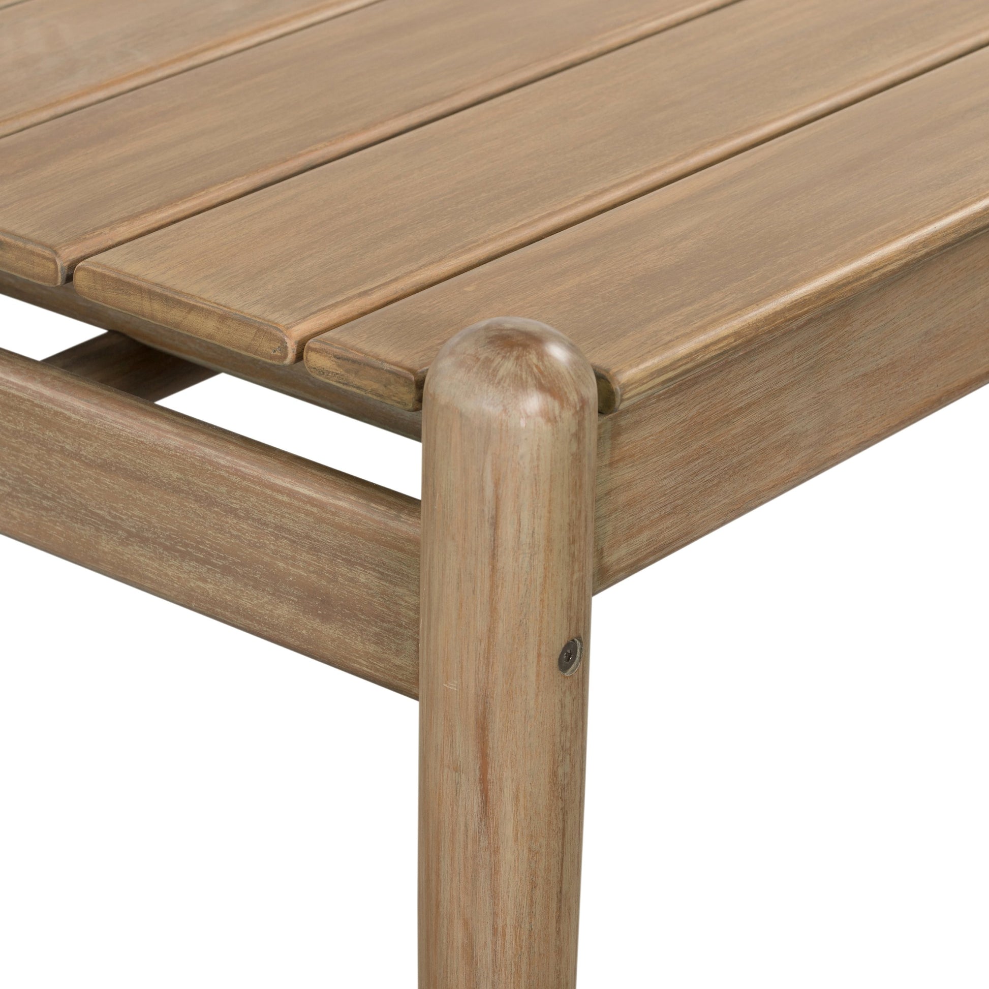 Rosen Outdoor Dining Table by Four Hands in natural eucalyptus. Made from solid fsc®-certified eucalyptus in a modern style.