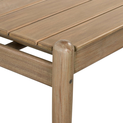 Rosen Outdoor Dining Table by Four Hands in natural eucalyptus. Made from solid fsc®-certified eucalyptus in a modern style.