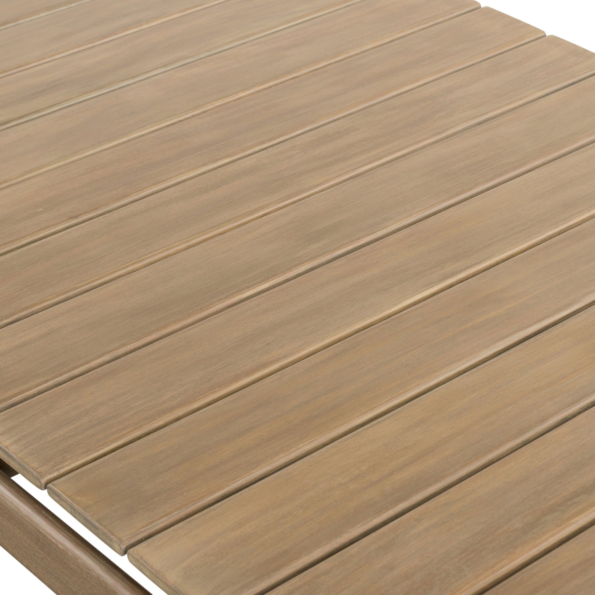 Rosen Outdoor Dining Table by Four Hands in natural eucalyptus. Made from solid fsc®-certified eucalyptus in a modern style.
