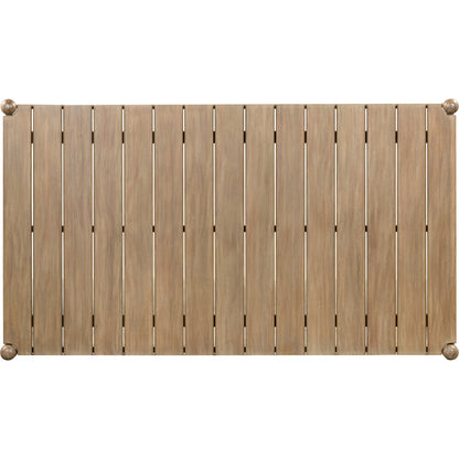 Rosen Outdoor Dining Table by Four Hands in natural eucalyptus. Made from solid fsc®-certified eucalyptus in a modern style.