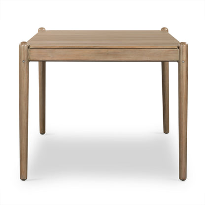 Rosen Outdoor Dining Table by Four Hands in natural eucalyptus. Made from solid fsc®-certified eucalyptus in a modern style.