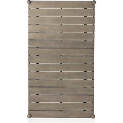 Rosen Outdoor Dining Table by Four Hands in natural eucalyptus. Made from solid fsc®-certified eucalyptus in a modern style.