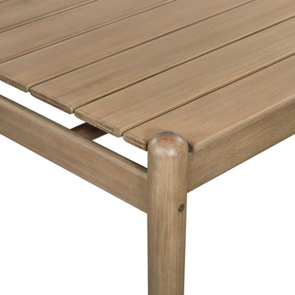 Rosen Outdoor Dining Table by Four Hands in natural eucalyptus. Made from solid fsc®-certified eucalyptus in a modern style.