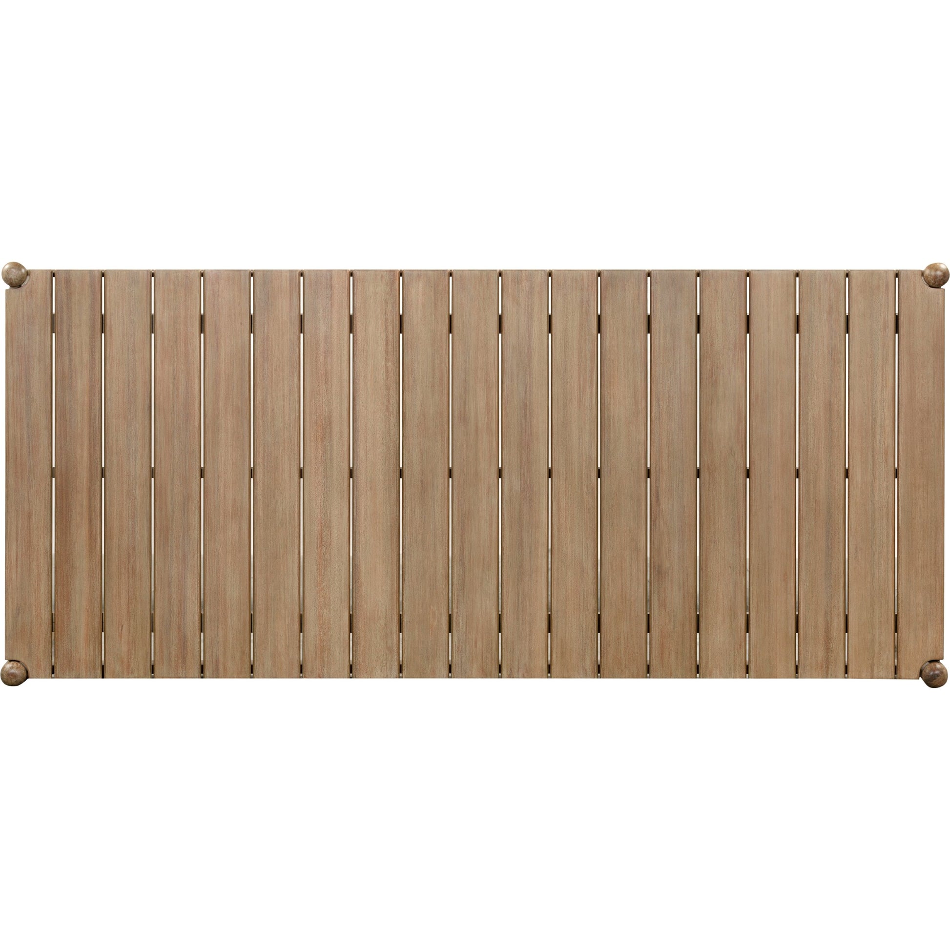 Rosen Outdoor Dining Table by Four Hands in natural eucalyptus. Made from solid fsc®-certified eucalyptus in a modern style.