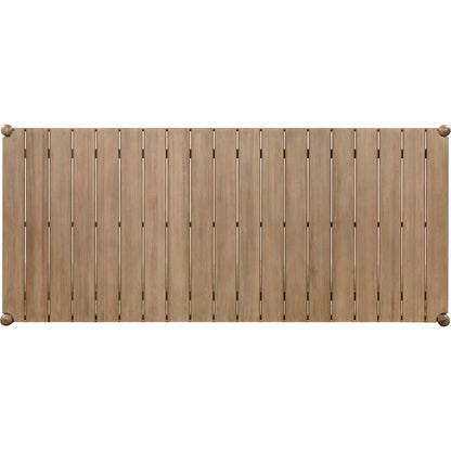 Rosen Outdoor Dining Table by Four Hands in natural eucalyptus. Made from solid fsc®-certified eucalyptus in a modern style.