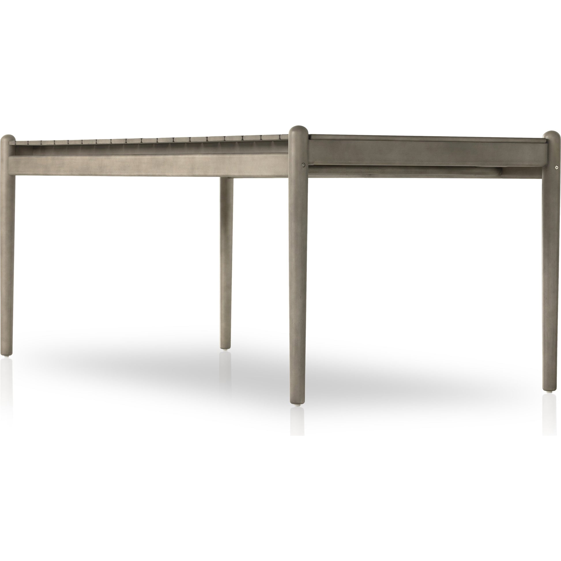Rosen Outdoor Dining Table by Four Hands in natural eucalyptus. Made from solid fsc®-certified eucalyptus in a modern style.