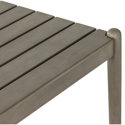 Rosen Outdoor Dining Table by Four Hands in natural eucalyptus. Made from solid fsc®-certified eucalyptus in a modern style.