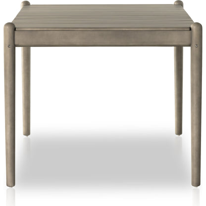 Rosen Outdoor Dining Table by Four Hands in natural eucalyptus. Made from solid fsc®-certified eucalyptus in a modern style.