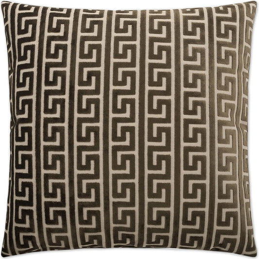 Akis Pillow by DV Kap Home in walnut. Made from 45% rayon, 31% polyester, 24% cotton in a unique style.