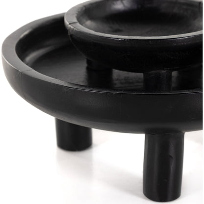 Rune Bowls by Four Hands in flint black. Made from solid mango in a modern style.