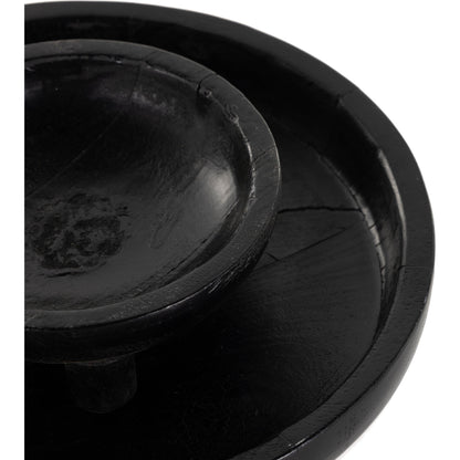 Rune Bowls by Four Hands in flint black. Made from solid mango in a modern style.