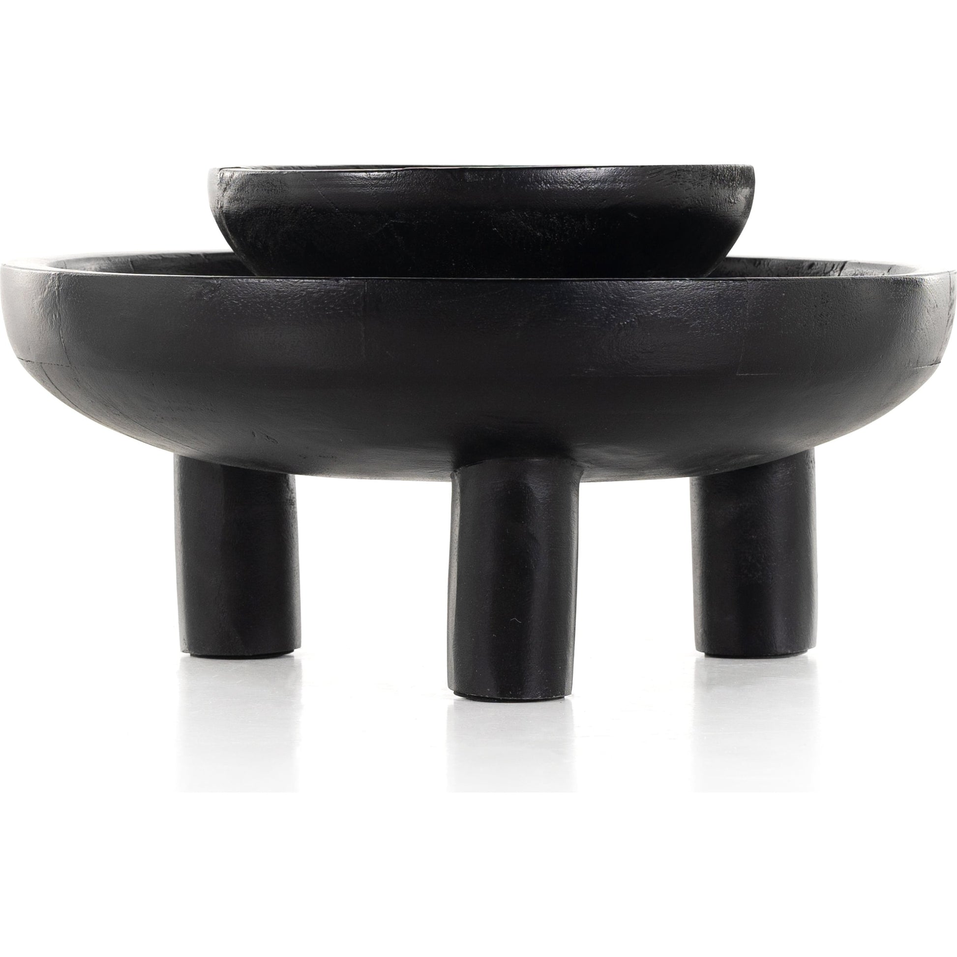 Rune Bowls by Four Hands in flint black. Made from solid mango in a modern style.