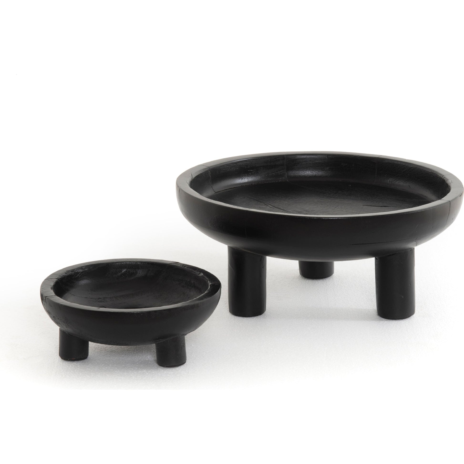 Rune Bowls by Four Hands in flint black. Made from solid mango in a modern style.