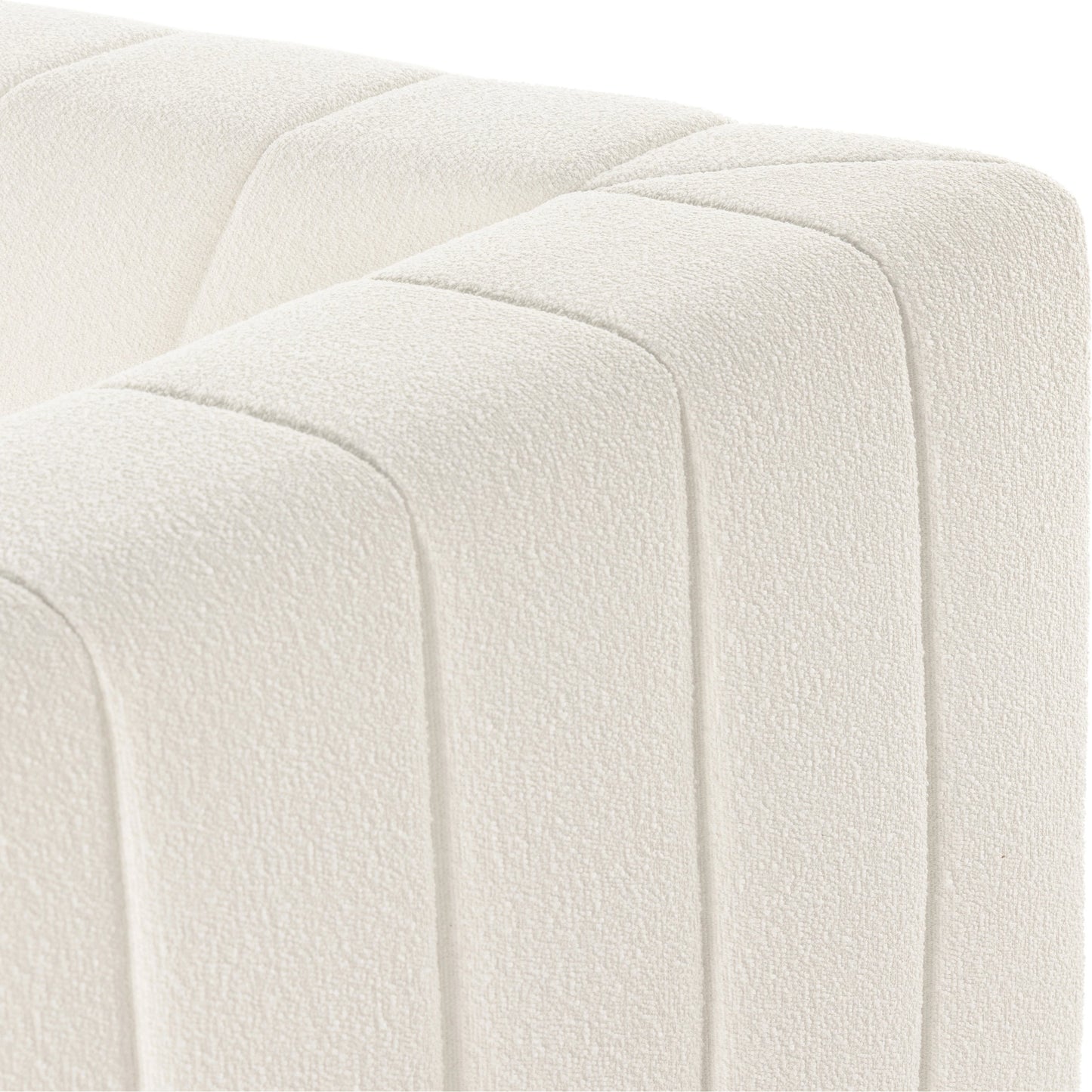 016 SI-1980491 | Additional Silo | Langham Channeled 6-Piece Sectional by Four Hands in fayette cloud. Made from 97% polyester, 3% acrylic, poplar plywood, 58% polyester, 39% wool, 3% cotton in a modern style.