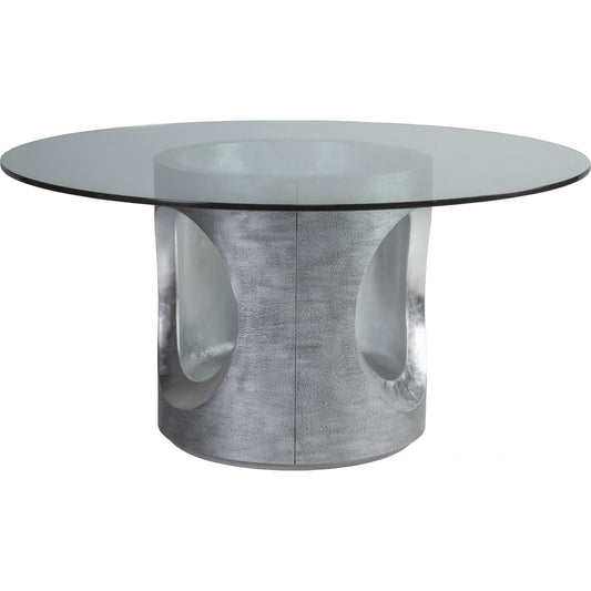 Circa Dining Table by Artistica Home in textured gray, silver leaf. Made from unique in a modern style.