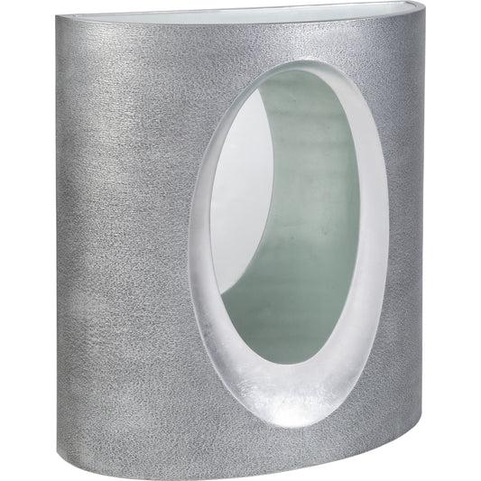 Circa Console by Artistica Home in textured gray, silver leaf. Made from unique in a modern style.