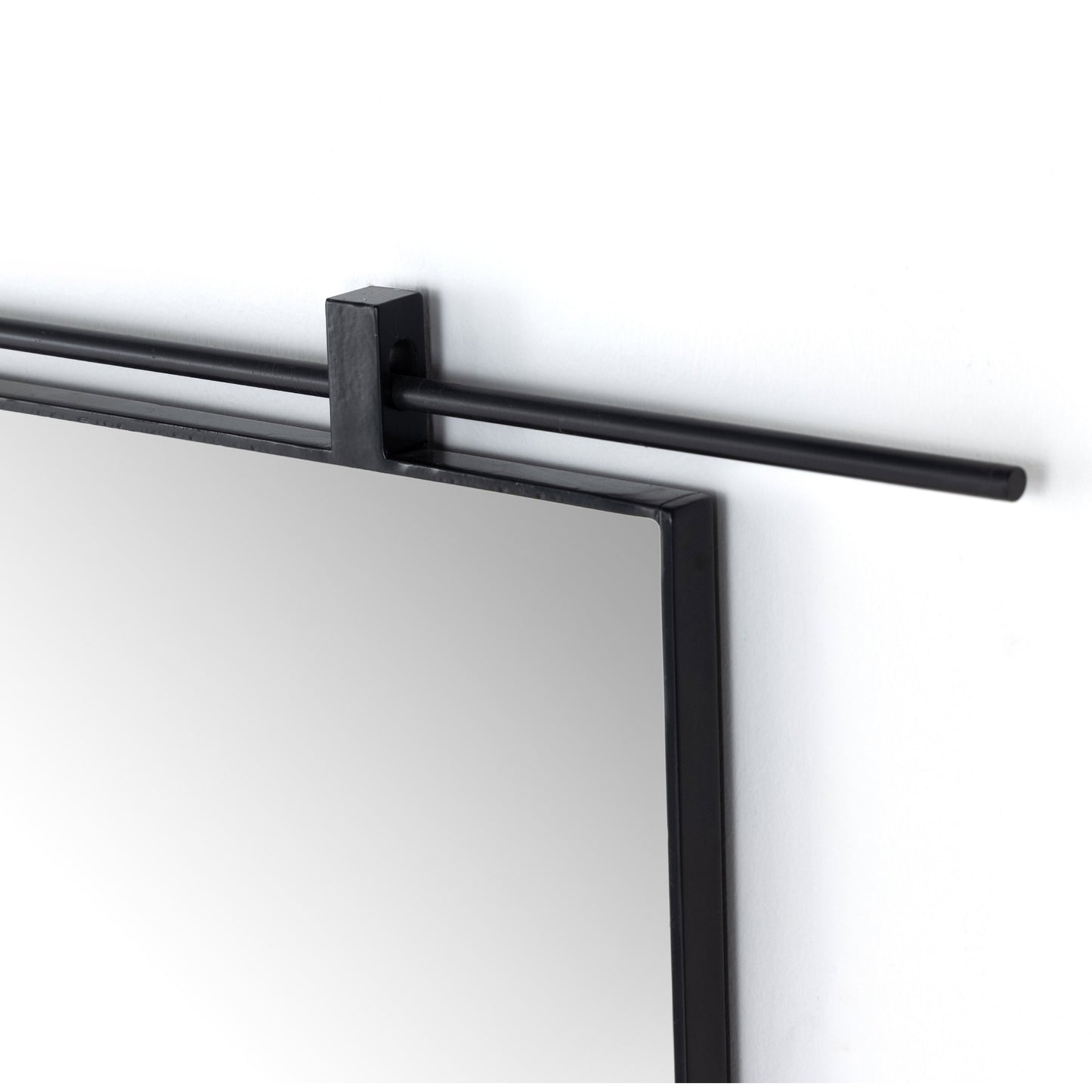 003 SI-1798369 | Closeup | Chico Arch Mirror by Four Hands in antique iron. Made from iron, engineered hardwood in a cottage & farmhouse style.